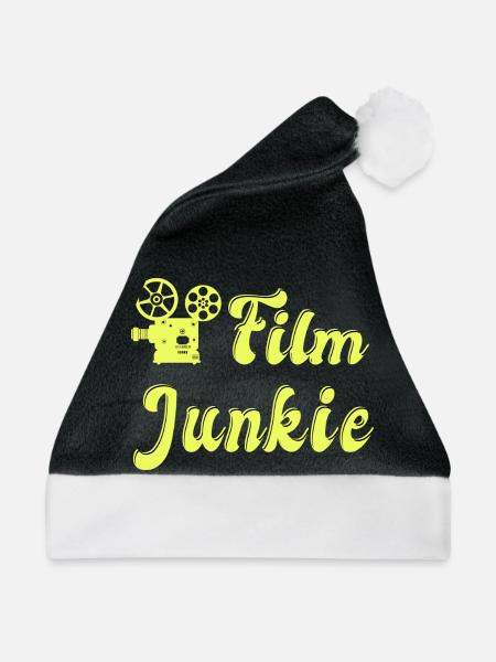 Film Junkie Design - Weihnachtsmütze - Schwarz/Weiß