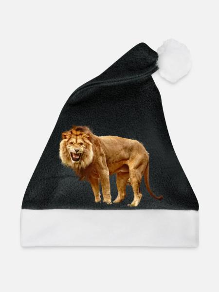 Löwe - Weihnachtsmütze - Schwarz/Weiß