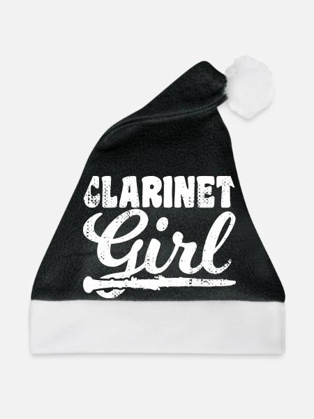 Klarinettistin - Weihnachtsmütze - Schwarz/Weiß