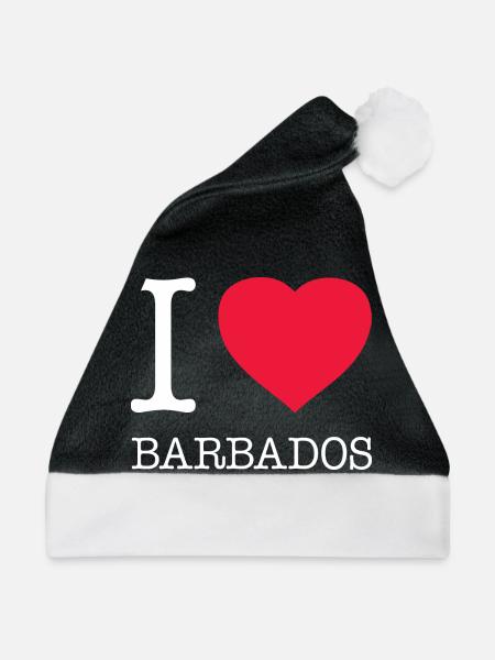 I LOVE BARBADOS - Weihnachtsmütze - Schwarz/Weiß