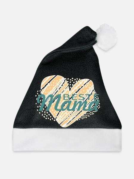 BesteMama - Weihnachtsmütze - Schwarz/Weiß
