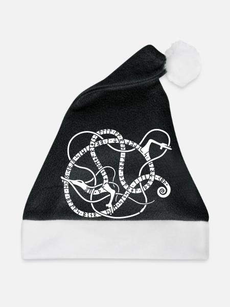 Regin Alla - Weihnachtsmütze - Schwarz/Weiß - Vorne