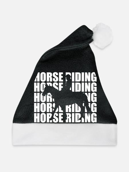 Horse Riding - Weihnachtsmütze - Schwarz/Weiß