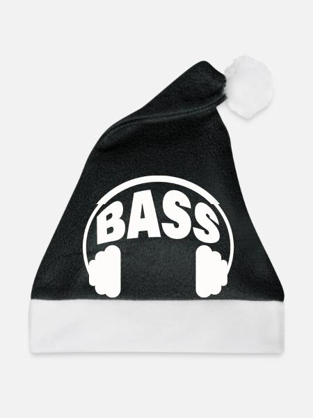 BASS - Weihnachtsmütze - Schwarz/Weiß - Vorne