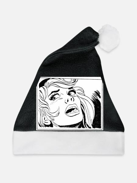 34 Mädchen - Weihnachtsmütze - Schwarz/Weiß