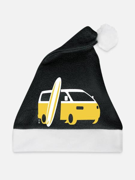 Vanlife & Surfen - Weihnachtsmütze - Schwarz/Weiß