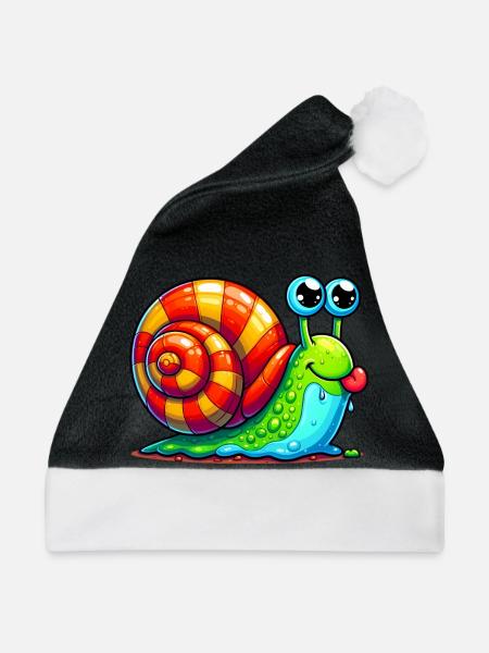 Schnecke - Weihnachtsmütze - Schwarz/Weiß
