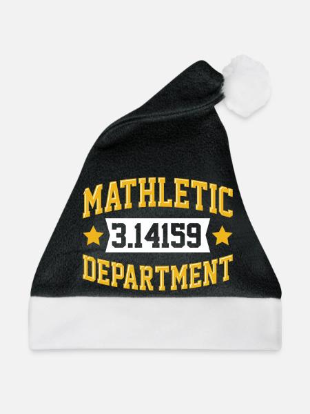 Mathletic Abteilung - Weihnachtsmütze - Schwarz/Weiß