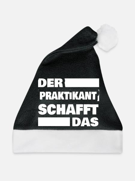 Praktikant als Arbeit - Weihnachtsmütze - Schwarz/Weiß