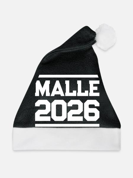 Malle 2026 - Weihnachtsmütze - Schwarz/Weiß