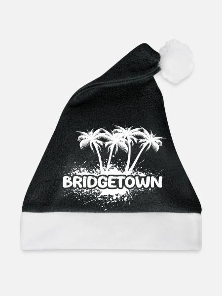 Geschenk für Bridgetown - Weihnachtsmütze - Schwarz/Weiß