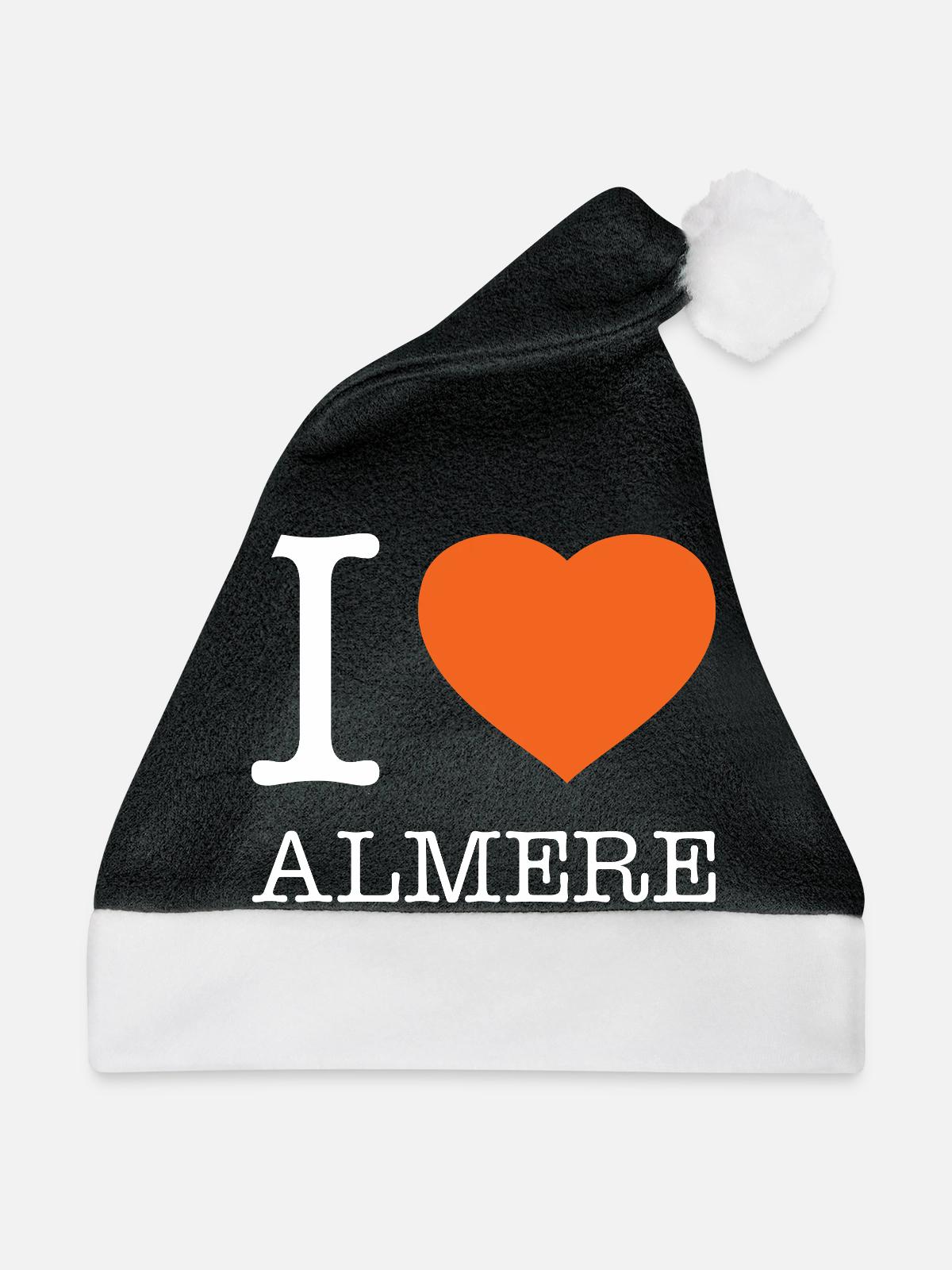 I love Almere - Weihnachtsmütze - Schwarz/Weiß - Vorne