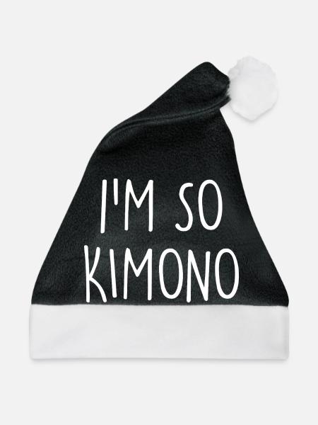 Kimono - Weihnachtsmütze - Schwarz/Weiß - Vorne