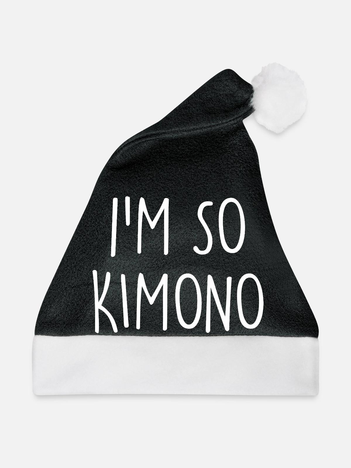 Kimono - Weihnachtsmütze - Schwarz/Weiß - Vorne