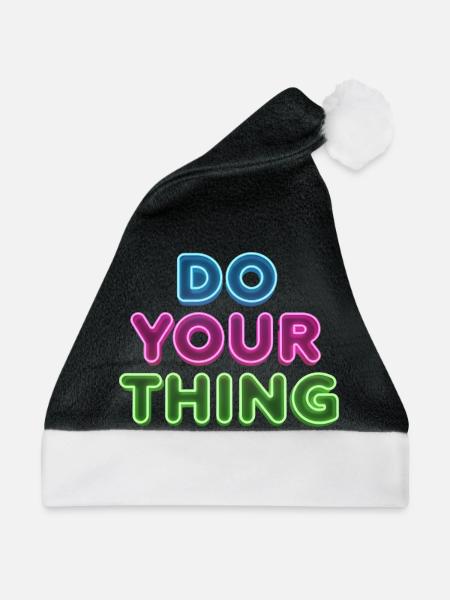 Do Your Thing Neon Schriftzug - Weihnachtsmütze - Schwarz/Weiß