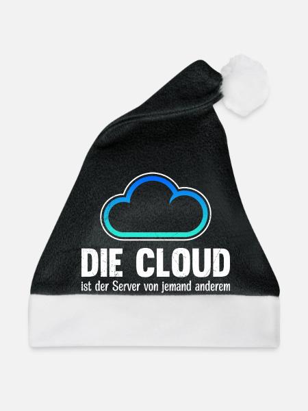 Coder DIE CLOUD IST DER SERVER VON JEMANDE ANDREN - Weihnachtsmütze - Schwarz/Weiß