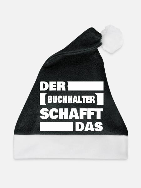 Buchhalter - Weihnachtsmütze - Schwarz/Weiß