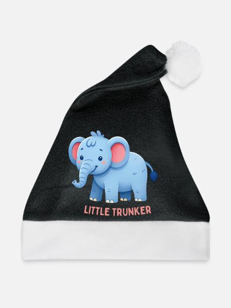 Rosa Ohr-Elefant - Weihnachtsmütze - Schwarz/Weiß