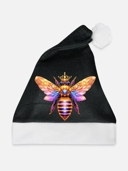 Queen Bee Bienenkönigin - Weihnachtsmütze - Schwarz/Weiß