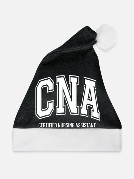 CNA-zertifizierte Pflegeassistentin - Weihnachtsmütze - Schwarz/Weiß