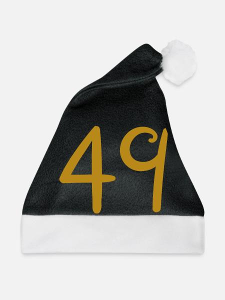 49 - Weihnachtsmütze - Schwarz/Weiß