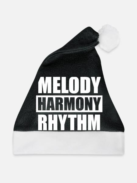 Melody Harmony Rhythm - Weihnachtsmütze - Schwarz/Weiß - Vorne