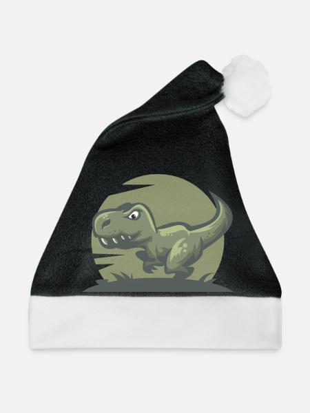 Dinosaurier T-Rex - Weihnachtsmütze - Schwarz/Weiß