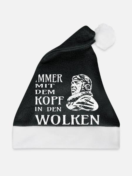 Pilot - Weihnachtsmütze - Schwarz/Weiß - Vorne