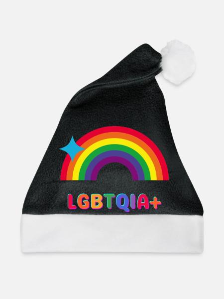LGBTQIA+ - Weihnachtsmütze - Schwarz/Weiß