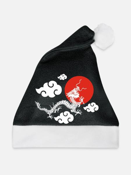 Der Flug des Weißen Drachen - Weihnachtsmütze - Schwarz/Weiß