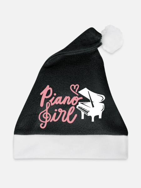 Piano Pianistin - Weihnachtsmütze - Schwarz/Weiß