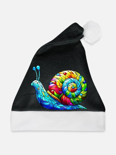 Schnecke - Weihnachtsmütze - Schwarz/Weiß