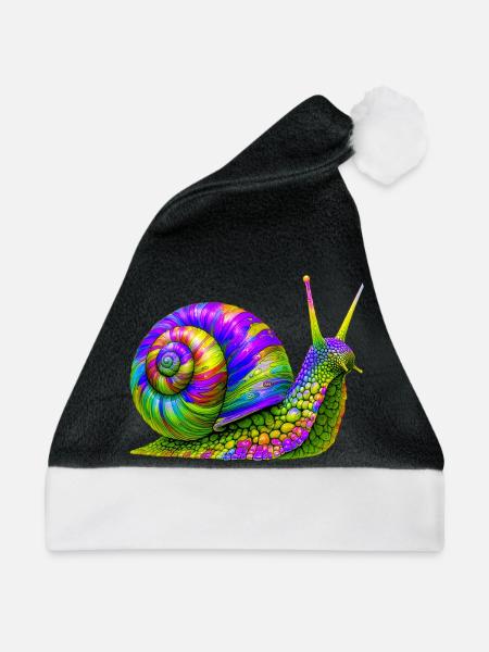 Schnecke - Weihnachtsmütze - Schwarz/Weiß