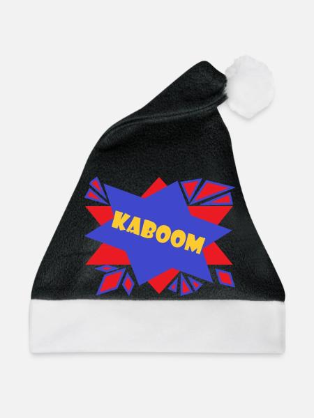 Komischer Kaboom - Weihnachtsmütze - Schwarz/Weiß
