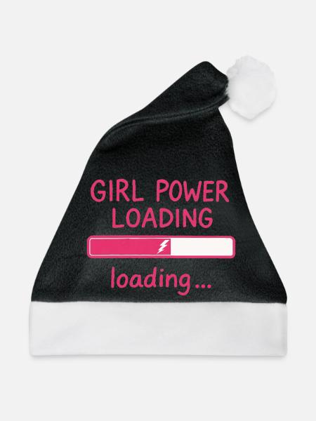 Girl Power Loading Bar - Weihnachtsmütze - Schwarz/Weiß