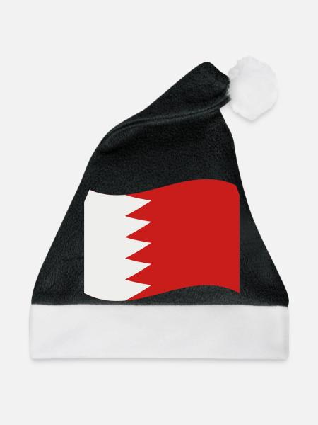 Bahrain-Flagge - Weihnachtsmütze - Schwarz/Weiß