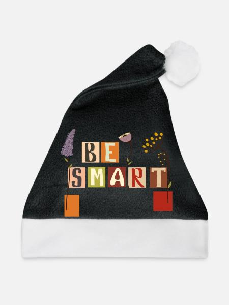 Be Smart - Weihnachtsmütze - Schwarz/Weiß