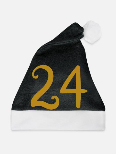 24 - Weihnachtsmütze - Schwarz/Weiß