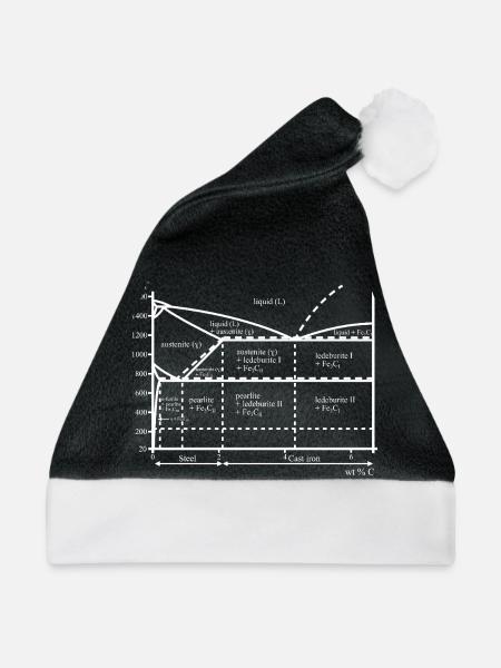 Eisen-Kohlenstoff-Diagramm Nerd Ferrit Stahl - Weihnachtsmütze - Schwarz/Weiß