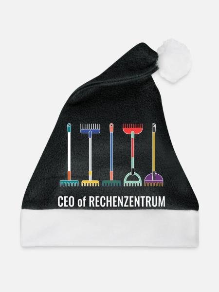 Leiter vom Rechenzentrum Gärtner EDV IT - Weihnachtsmütze - Schwarz/Weiß