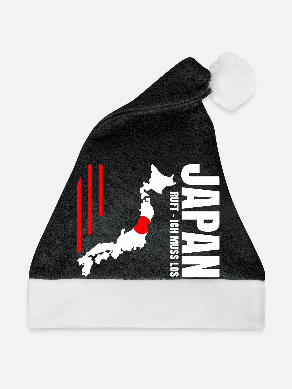 Japan Auswandern - Weihnachtsmütze - Schwarz/Weiß - Vorne