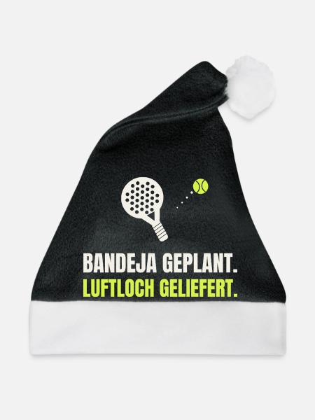 Padel Bandeja geplant, Luftloch geliefert - Weihnachtsmütze - Schwarz/Weiß - Vorne