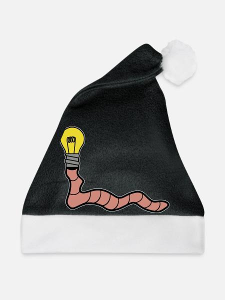 Glühwürmchen Wortwitz - Weihnachtsmütze - Schwarz/Weiß