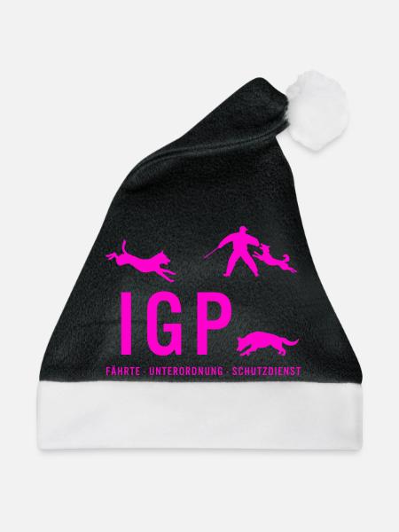 IGP Hundesport - pink - Weihnachtsmütze - Schwarz/Weiß