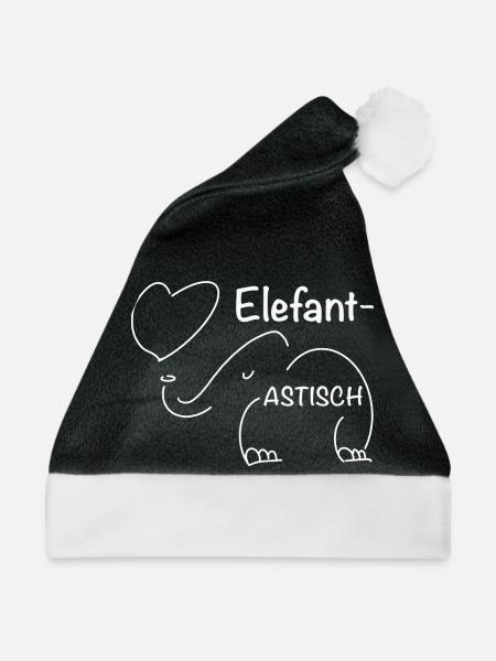 Elefantastisch - Weihnachtsmütze - Schwarz/Weiß