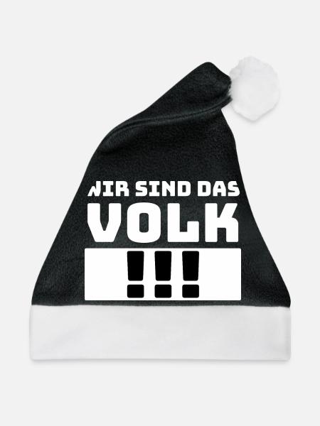 Spruch : Wir sind das Volk - Weihnachtsmütze - Schwarz/Weiß