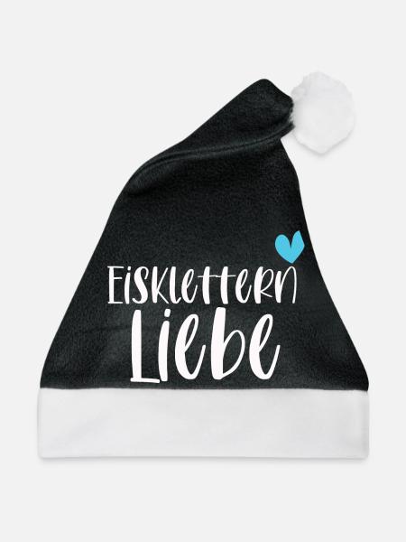 Klettern Eisklettern Liebe Eispickel Geschenk - Weihnachtsmütze - Schwarz/Weiß - Vorne