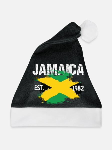 Jamaica Brush Flag Est1982 - Weihnachtsmütze - Schwarz/Weiß