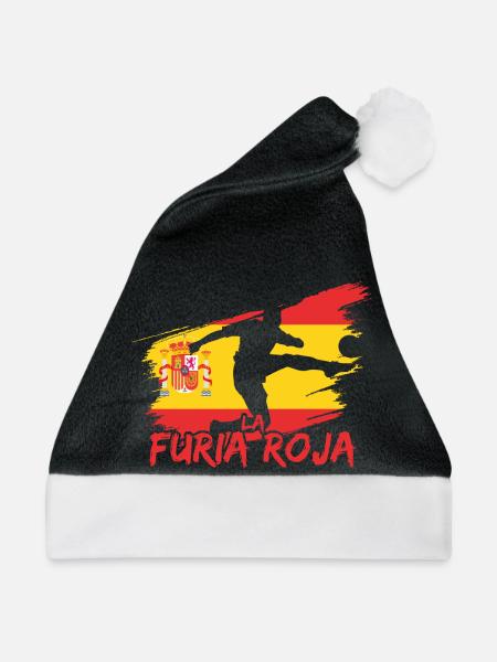 Spanien Fußball - Weihnachtsmütze - Schwarz/Weiß
