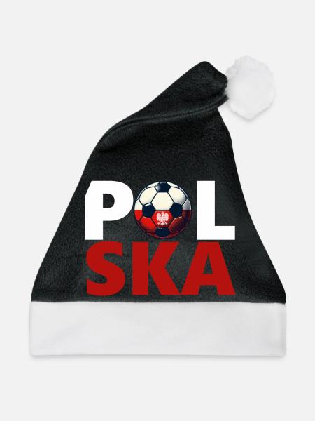 Polnischer Fußball - Weihnachtsmütze - Schwarz/Weiß